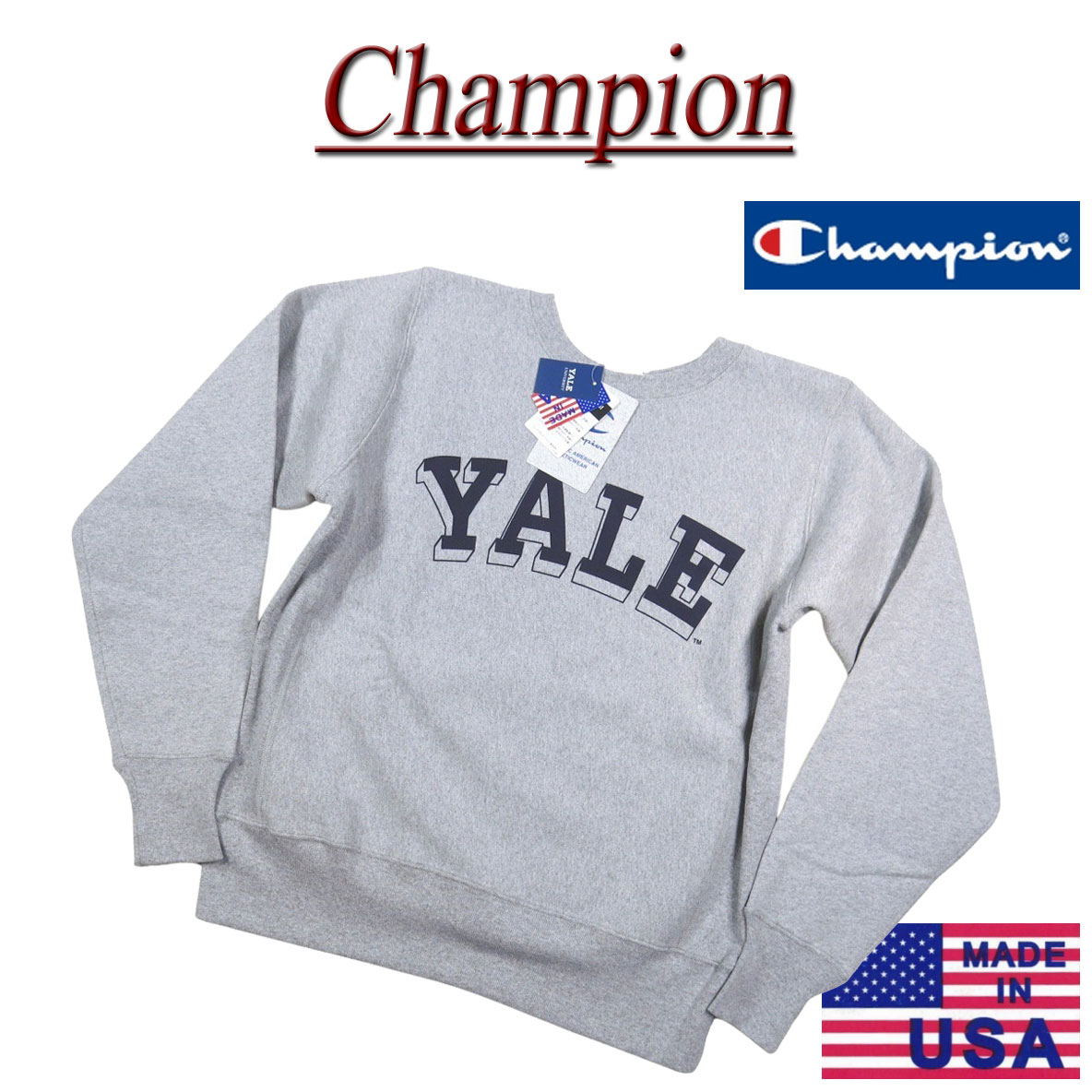 楽天市場】【4サイズ】 jg491 新品 Champion × YALE コラボ USA