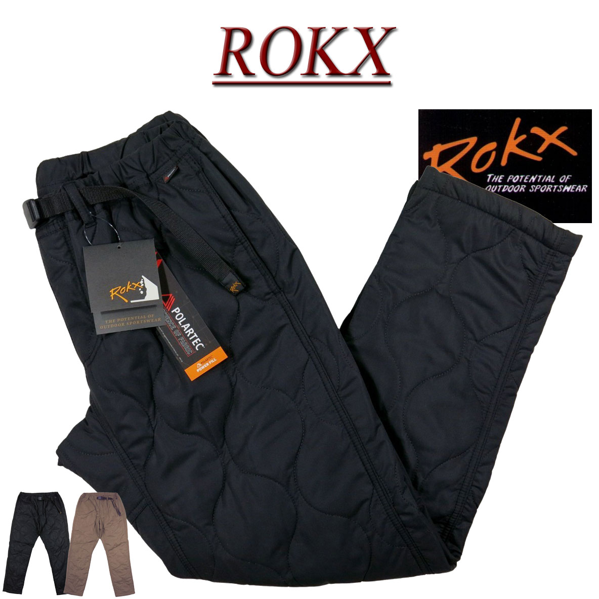 格安高評価XL新品未使用　ROKX ポーラテックアルファダイレクト　アウトドア旅行暖かい パンツ