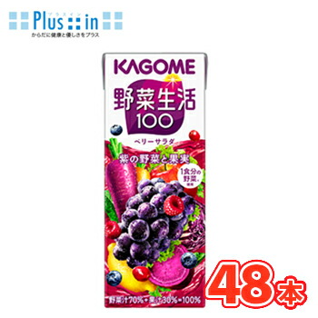 カゴメ 野菜生活100 ベリーサラダ　200ml×24本×2ケース　フルーツジュース・果実ジュース/フルーツ・野菜ジュース　KAGOME/野菜生活100/まとめ買い