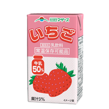 らくのうマザーズ いちご 250ml紙パック 24本入〔苺 いちごオレ ストロベリー〕 | プラスイン