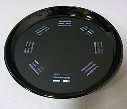 楽天市場】茶道具 点前盆木製 本漆真塗 貝入 八卦盆 はっけぼん