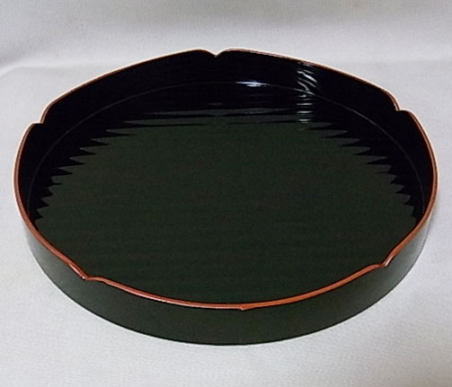 楽天市場】茶道具 古代根来塗 輪花盆(錦華鉢) 木質 日本製 : お茶道具