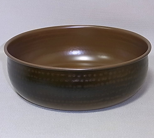 茶道具　茶巾たらい　鎚目　銅製　紙箱入り 茶道具/水屋道具) 茶巾盥（たらい) 鎚目 銅製 紙箱入り タライ