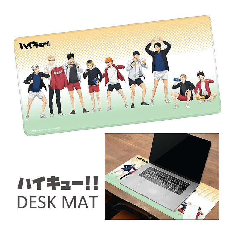 ハイキュー!! グッズ デスクマット 30cm×60cm 大型マウスパッド すべり止め付き 光学式マウスにも対応 雑貨 マウスパッド デスク マット 孤爪 研磨 人気作品 パソコン ゲーミングマウスパッド画像