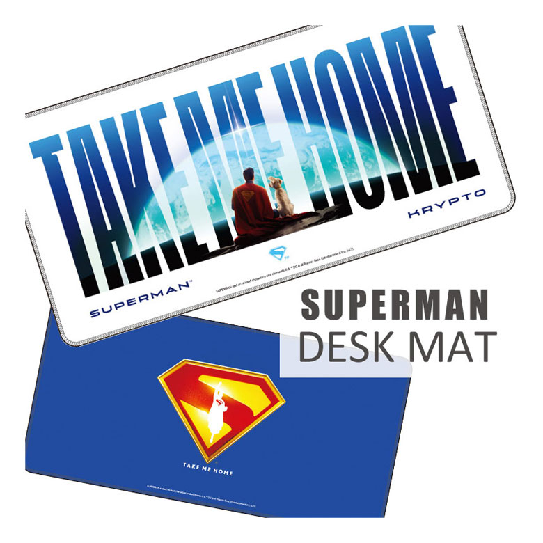 (10%OFFクーポン配布 1/20限定) 映画『スーパーマン』 デスクマット 30cm×60cm 大型マウスパッド すべり止め付き 光学式マウスにも対応 雑貨 クリプト マウスパッド デスク マット 人気作品 パソコン ゲーミングマウスパッド画像