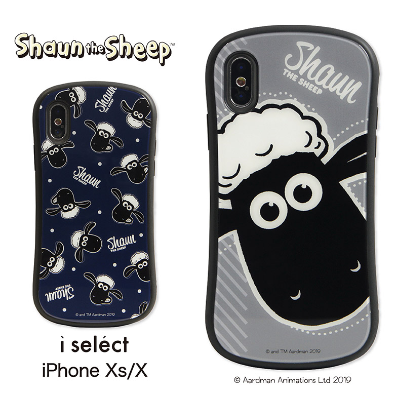 iphone xs ケース i select ひつじのショーン iPhoneX ガラスケース 強化ガラス 9H ストラップホール  iPhoneケース カバー ジャケット 羊 かわいい オシャレ アイフォンxs アイホン xs| x スマホケース スマホカバー ケース スマホ  icカード アイフォンx ひつじ ...