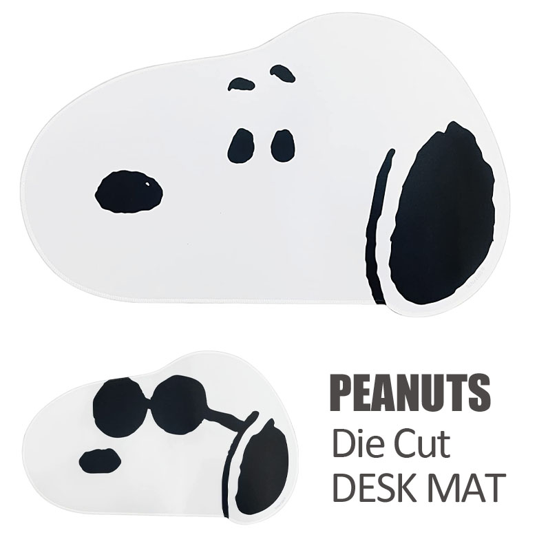 ピーナッツ ダイカットデスクマット 36cm 59 5cm 大型マウスパッド すべり止め付き 光学式マウスにも対応 アニメ マウスパッド デスク マット かわいい キャラクター スヌーピー ジョークール カワイイ パソコン ゲーミングマウスパッド 新色追加