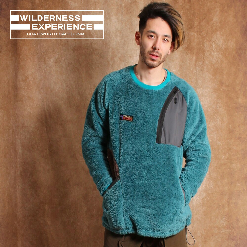 【WILDERNESS EXPERIENCE】BOA FREECE CREW 831602/全3色 ユニ一発やる トップス ティーシャツ フリース ワンポイント 青色 差し上げ物 ウィルダネスエクスペリエンス