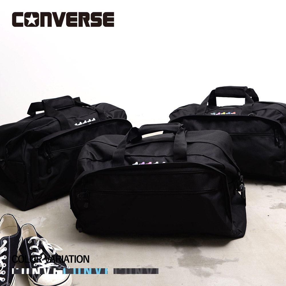 【CONVERSE】CV SNERKER PRINT BOSTON BIG BAG/全3色 ボストンバッグ ロゴ 修学旅行 宿泊学習 合宿 部活 メンズ レディース ユニセックス