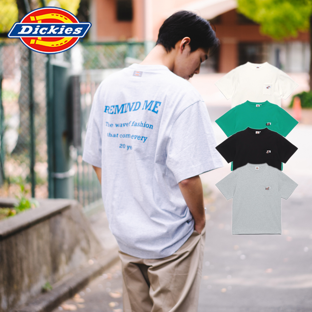 【1度のみ着用】DICKIES TWILL SKATE SHIRTS Mサイズ 半袖 Tシャツ バリエーションロゴ バックプリント クルーネック