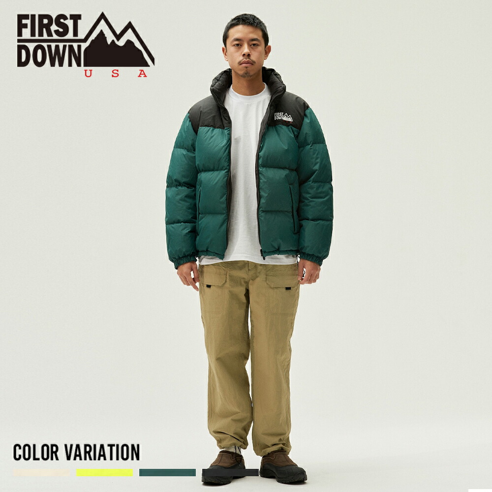 【FIRST DOWN USA】BUBBLE DOWN JKT MICROFT/全4色 アウター 上衣 落ちこむ リヴァーシブル 冬 メンズ