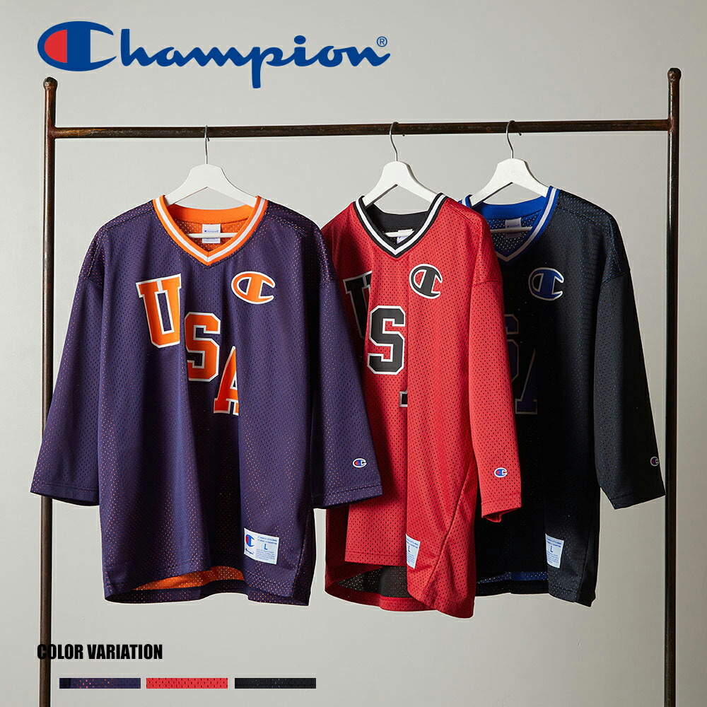 【Champion】C3-Z403 3/4 SLLEEVE T-SHIRT/全3色 トップス Tシャツ 春 夏 シンプル ロゴ アウトドア スポーツ メンズ