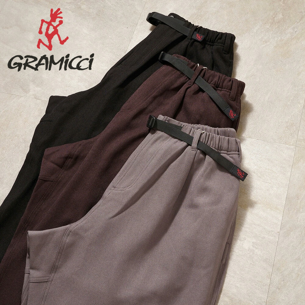 【Gramicci】WOOL LIKE WIDE TAPERED PANT/全3色