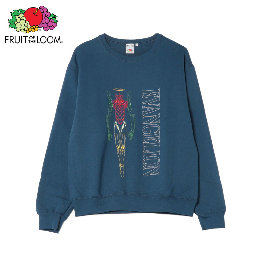 <期間限定13200円→11880円!!>【FRUIT OF THE LOOM】【EVANGELION】FTL×EVA 刺繍クルーネックスウェット/全3色|JUGLANS