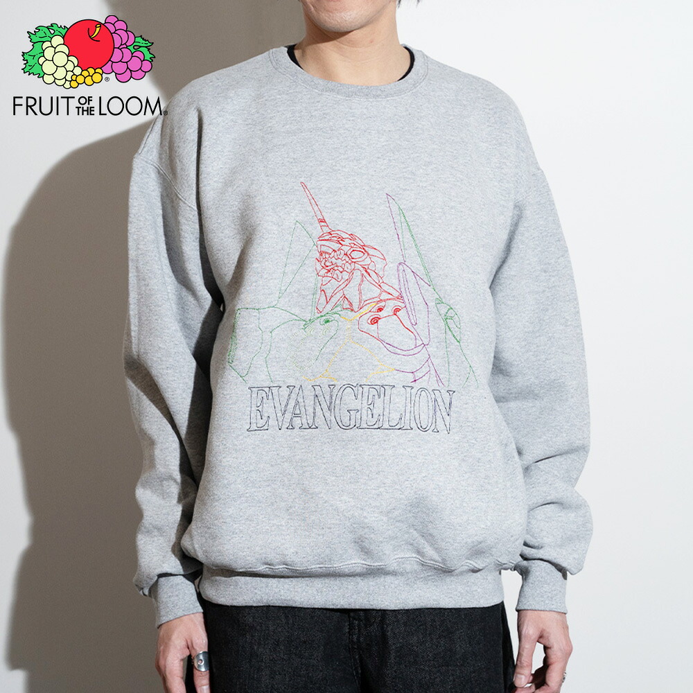 〈SALE10%OFF〉【FRUIT OF THE LOOM】【EVANGELION】FTL×EVA 刺繍クルーネックスウェット GRY/全1色 9,148円