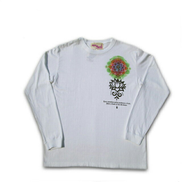 ASCENSION（アセンション） タイダイロングTシャツ【Lotus】- LIMITED EDITION All Hand Made（オールハンドメイド)（メンズ・レディース・Tシャツ・野外フェス・タイダイ・ストリート・カラー・通販・サイケデリック）as-417