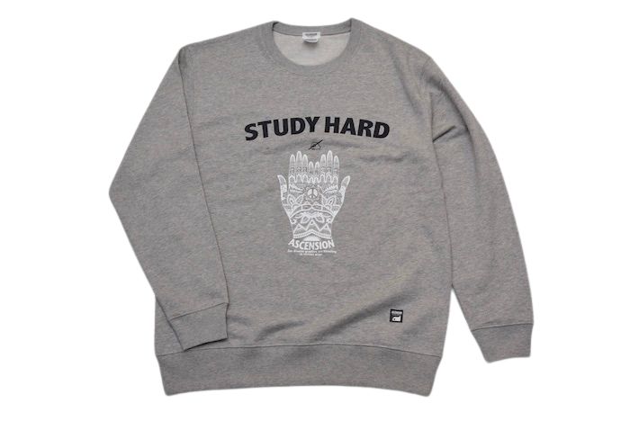 ASCENSION × GOODSEEKER × JUICE トリプル名まえ  /  crew neck sweat クルーネックスウェットトレーナー 汗水  お手々お手伝いさん アメカジ メンズ レディース トリプル名まえ 貨物輸送無料 as-1229