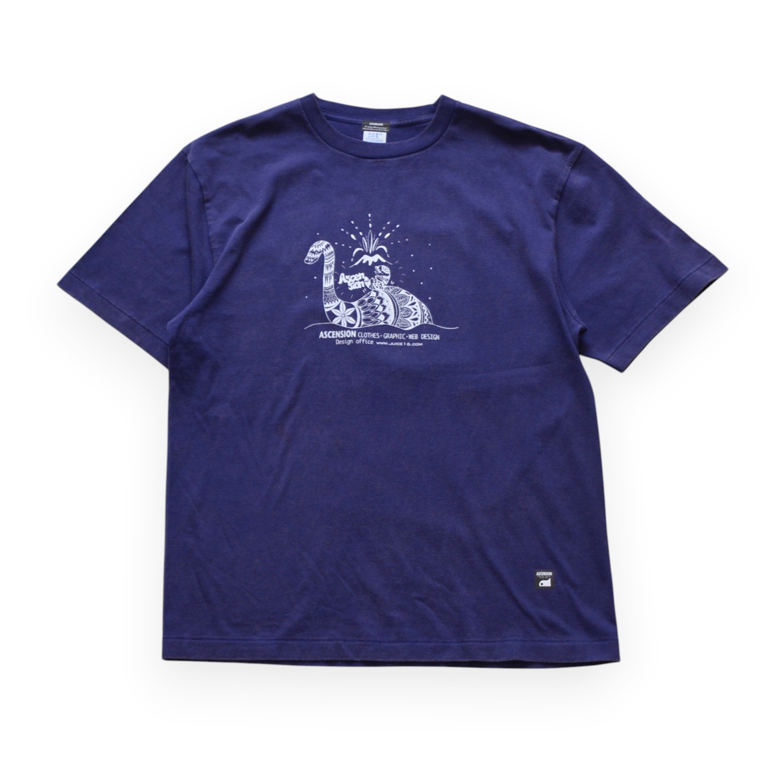ASCENSION / Vintage wash Tee FREE HAND NESSY GRAPHIC ASCENSION バンドTシャツ ヴィンテージ加工 ヴィンテージウォッシュ Tシャツ アメカジ バイカー シングルステッチ 送料無料 as-1298