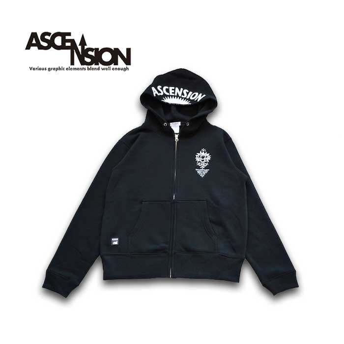 ASCENSION（アセンション）Heavy weight zip up Parka (ジップアップパーカ）送料無料 パーカ ジップアップパーカ 裏起毛 PARKA  メンズ レディース キャンプ アウトドア 秋冬 as-1039