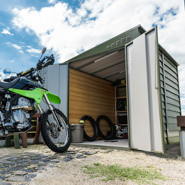 物置 自転車倉庫花 ガーデン Diy おしゃれ サイクルポート バイクガレージ ガレージ 倉庫 ワイドダブルドア バイク 保管 大型 庭 ガーデン エクステリア 屋外 収納庫 ワイドタイプ 両開き 鍵 ロック 整備 屋外用物置 バイクガレージ メタルシェッド Tm2w Dd ワイド