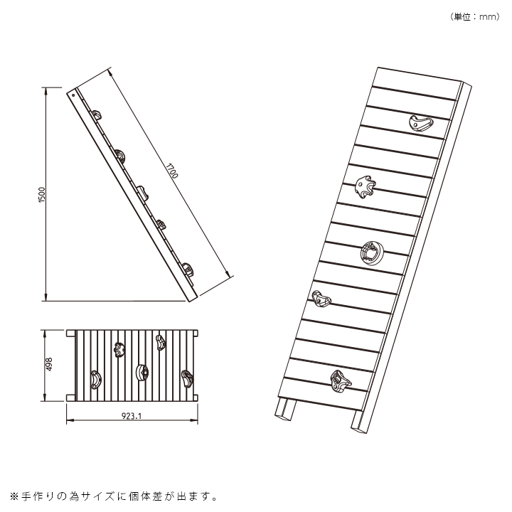Diy 屋外 木製 ボルダリング 家庭用遊具作成用パーツ ボルダリング アスレチック はらっぱギャング その他 はらっぱbaseオプション クライミングウォール エコアコールウッドセット 屋外 送料無料対象外 自作 ポストと表札のジューシーガーデンお庭がステキな