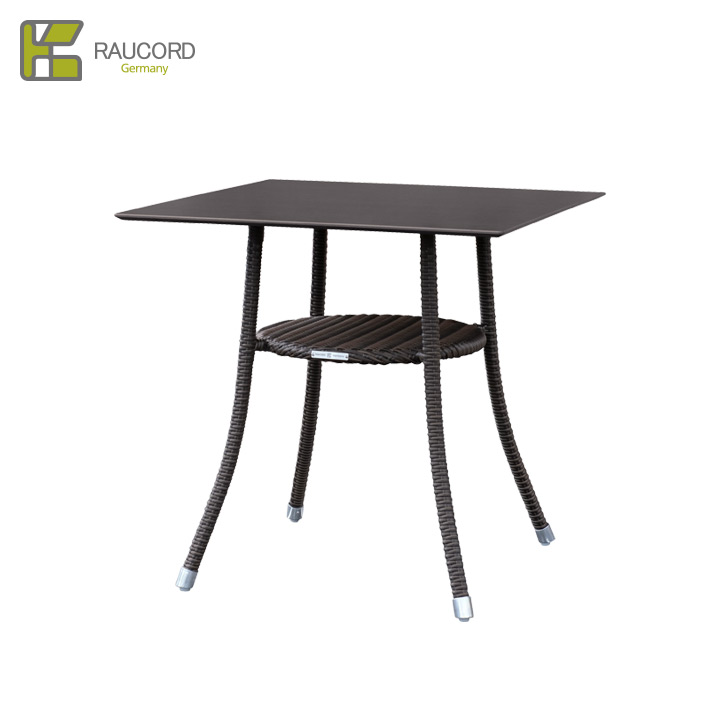 【ガーデンテーブル】【人工ラタン】「K.RAUCORD AMALFI（ケイ・ラウコード アマルフィ） ウッドグレイン テーブル 700×700」