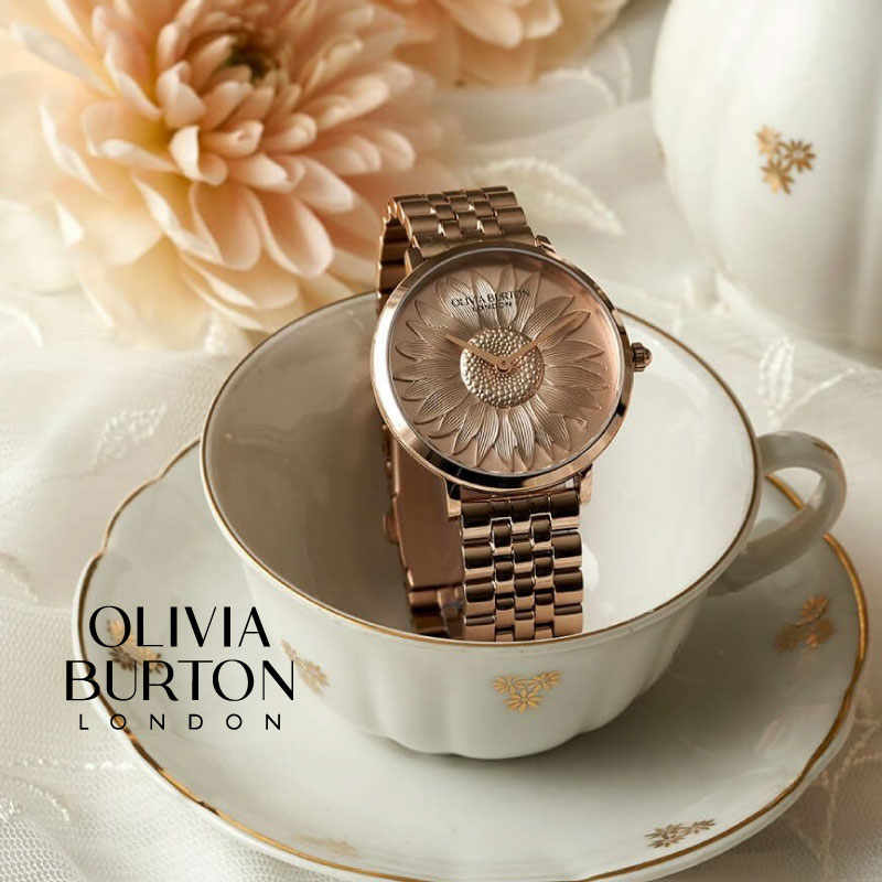 OLIVIA BURTON 時計 シグネチャー 35mm 3Dフラワー ローズゴールド ブレスレット 立体的なフラワーモチーフ ウォッチ Signature 35mm 3D Flower RoseGold Bracelet 繊細 上品