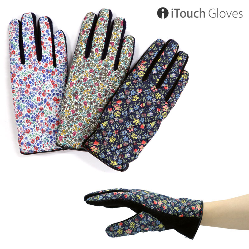 iTouch Gloves アイタッチグローブ LIBERTY リバティ 手袋 タッチパネル対応 S レディース 花柄