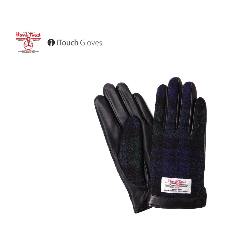 iTouch Gloves HARRIS TWEED ハリスツイード 本革 手袋