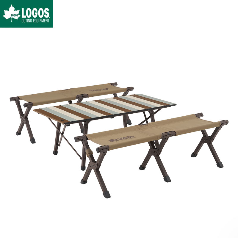 Life キャリーオンテーブルセット4 ヴィンテージ Gise Logos ロゴス アウトドア ロゴス Logos 熱販売新作 チェア テーブルセット