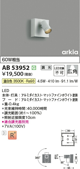 【最安値に挑戦】　 コイズミ照明 koizumi　ブラケット　AB53952