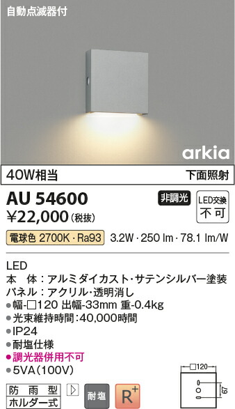 【最安値に挑戦】　 コイズミ照明 koizumi　防雨型ブラケット　AU54600