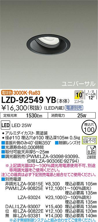 7/19～7/26 お買い物マラソン 最大47.5倍　【最安値に挑戦】　 大光　LZD-92549YB｜照明の達人