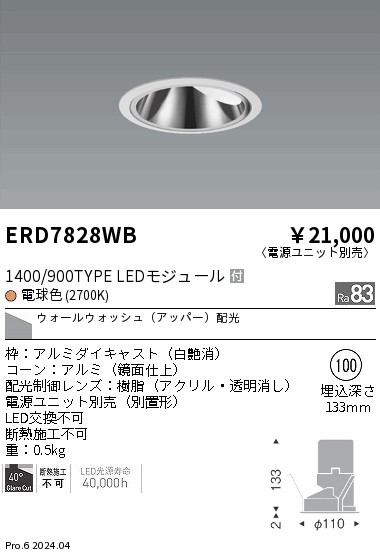 【大特価】　遠藤 ERD7828WB