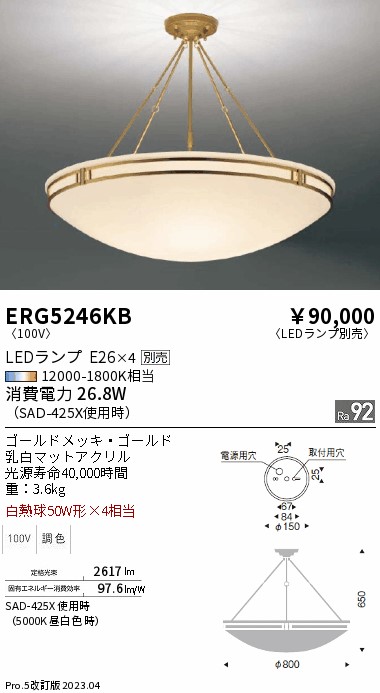 【大特価】　遠藤 ERG5246KB