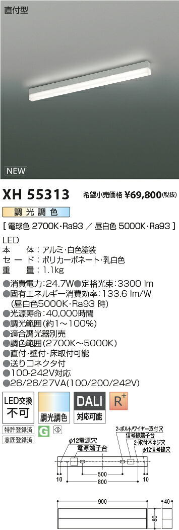 【最安値に挑戦】　 コイズミ照明 koizumi　ベースライト　XH55313