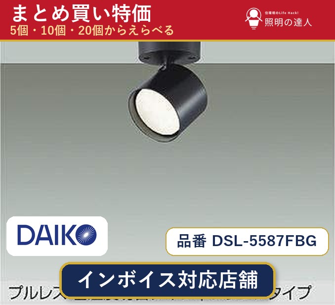 7/19~7/26 お買い物マラソン 最大47.5倍 【まとめ買い】大光電機 DSL-5587FBG スポットライト 1個 5個 10個 20個|照明の達人