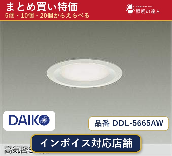 【選べる個数】大光電機 DDL-5665AW ダウンライト 1~30個|照明の達人
