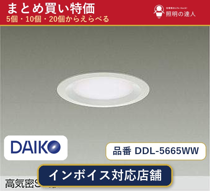 【選べる個数】大光電機 DDL-5665WW ダウンライト 1～30個｜照明の達人 37,973円