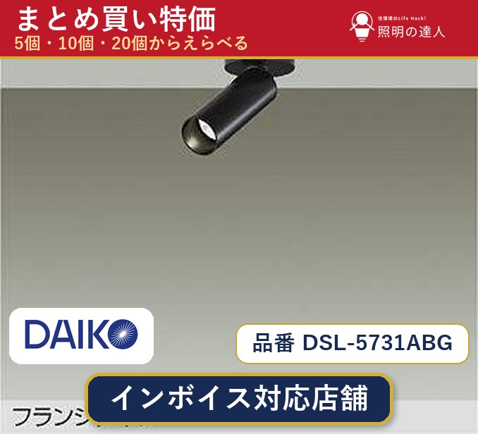 7/19～7/26 お買い物マラソン 最大47.5倍　【まとめ買い】大光電機 DSL-5731ABG スポットライト 1個 5個 10個 20個｜照明の達人 27,430円