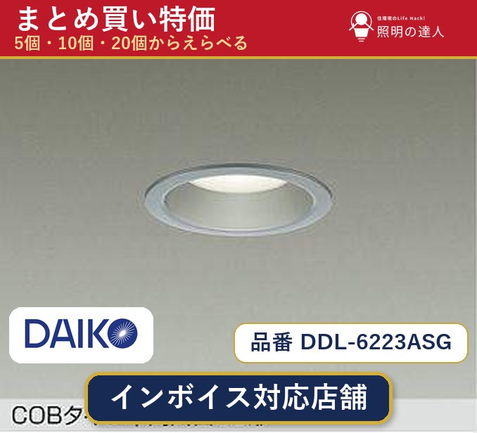 【選べる個数】大光電機 DDL-6223ASG ダウンライト 1~30個|照明の達人