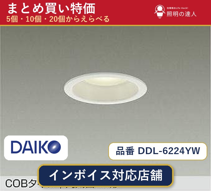 【選べる個数】大光電機 DDL-6224YW ダウンライト 1~30個|照明の達人
