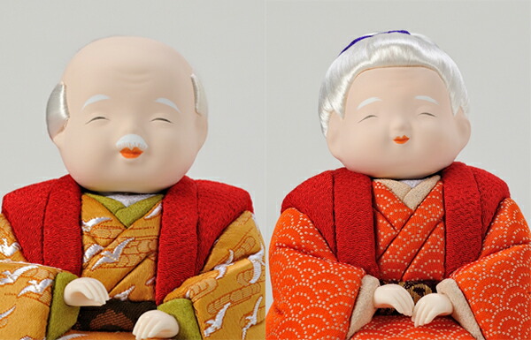 白寿 夫婦仲良く共白髪 何ともおめでたい 99歳 白寿の長寿祝いにも 真多呂 古今浮世人形 祝い人形 木目込人形 真多呂 祝い人形 おしゃれ 人形のこどもや本店