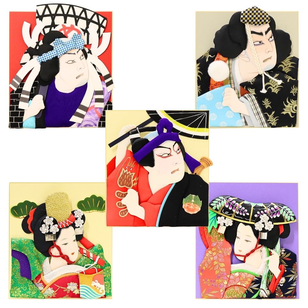 【26日迄！最大800円OFFクーポン】 押し絵 押絵 色紙羽子板 色紙 お土産 和雑貨 歌舞伎 おしゃれ｜人形のこどもや本店 8,833円