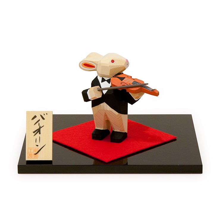 Amazon.co.jp: 一刀彫 人形 松茸とうさぎ 木製 伊予 一刀彫り