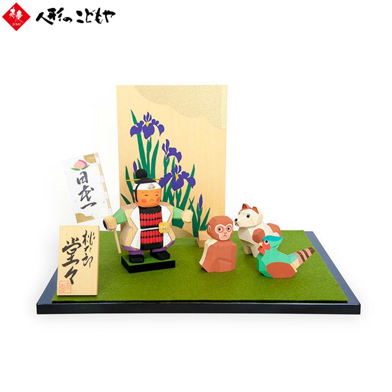楽天市場】五月人形 木製 木彫り人形 南雲 [桃太郎 行列] NU-514