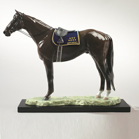 楽天市場】銘馬 ディープインパクト 馬 置物 01009184 LLADRO