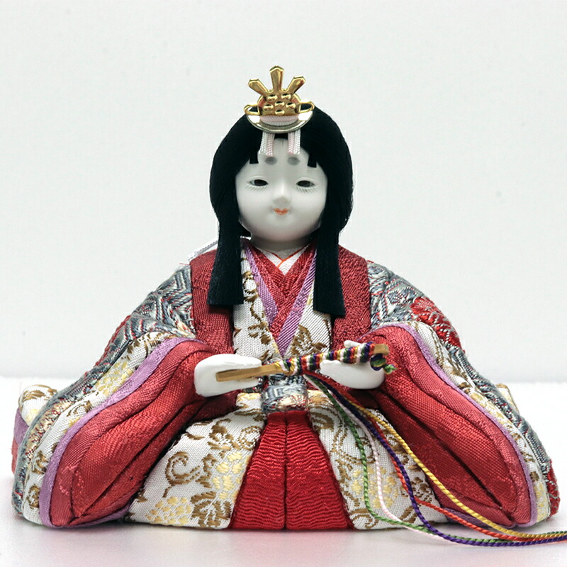 信頼 4.木目込雛人形 真多呂人形 喜久雛 殿 雛 共箱 箱破損あり 
