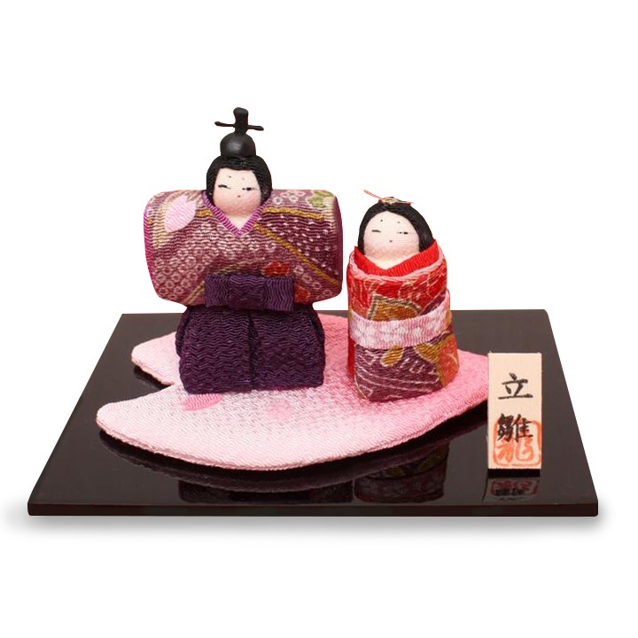 楽天市場】斉藤善月作 豆立雛 桜 立ひな 立ち雛 雛人形 博多人形 伝統