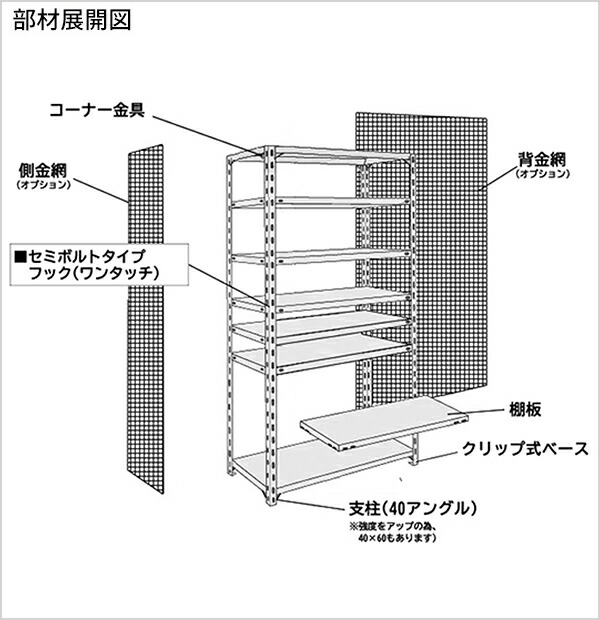 品質のいい EK軽量 120kg 段 高さ2400×幅1500×奥行600mm 4段 単体